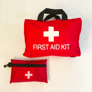 Cor personalizado kit de primeiros socorros rosa kit de segurança do carro de emergência